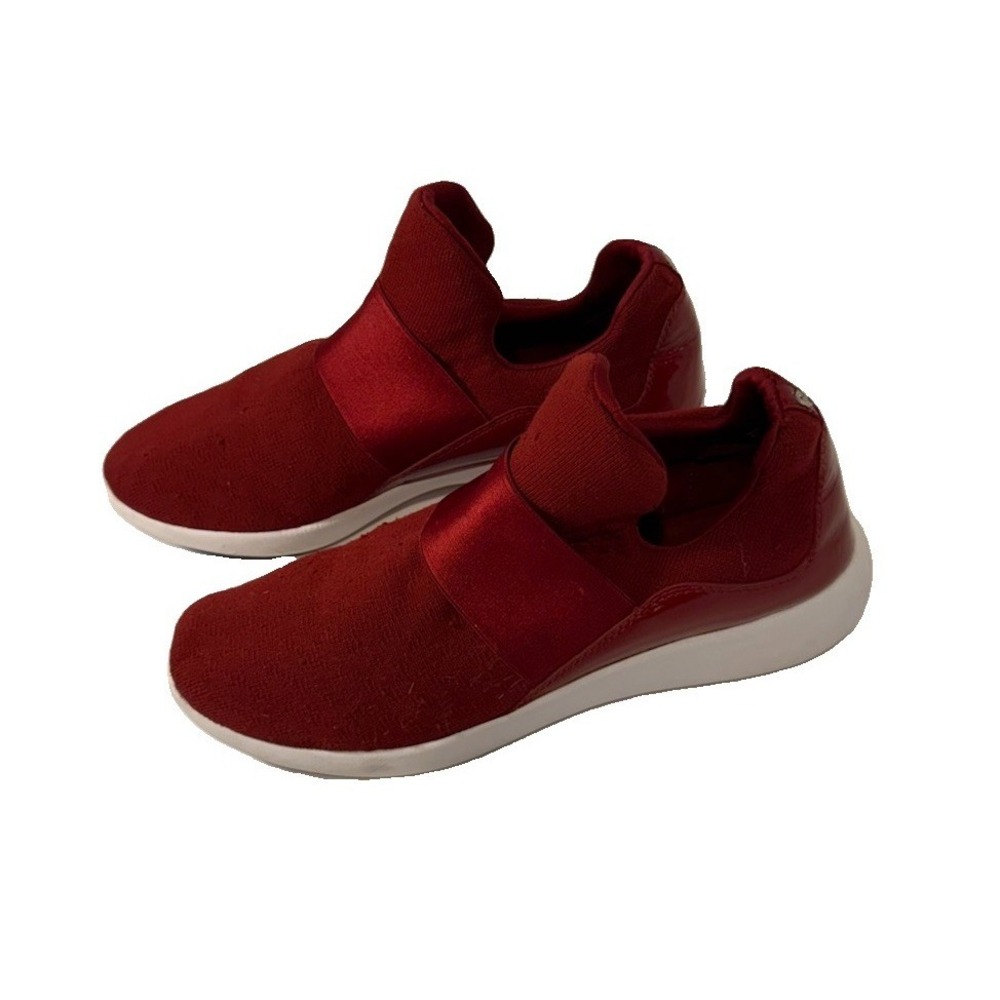 Donna Karan NY Women's Red Leather/Textile Slip-on Sneakers Shoes Size 9.5